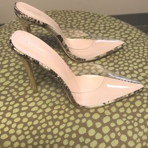 Pretty Little Things Snake Skin Mule